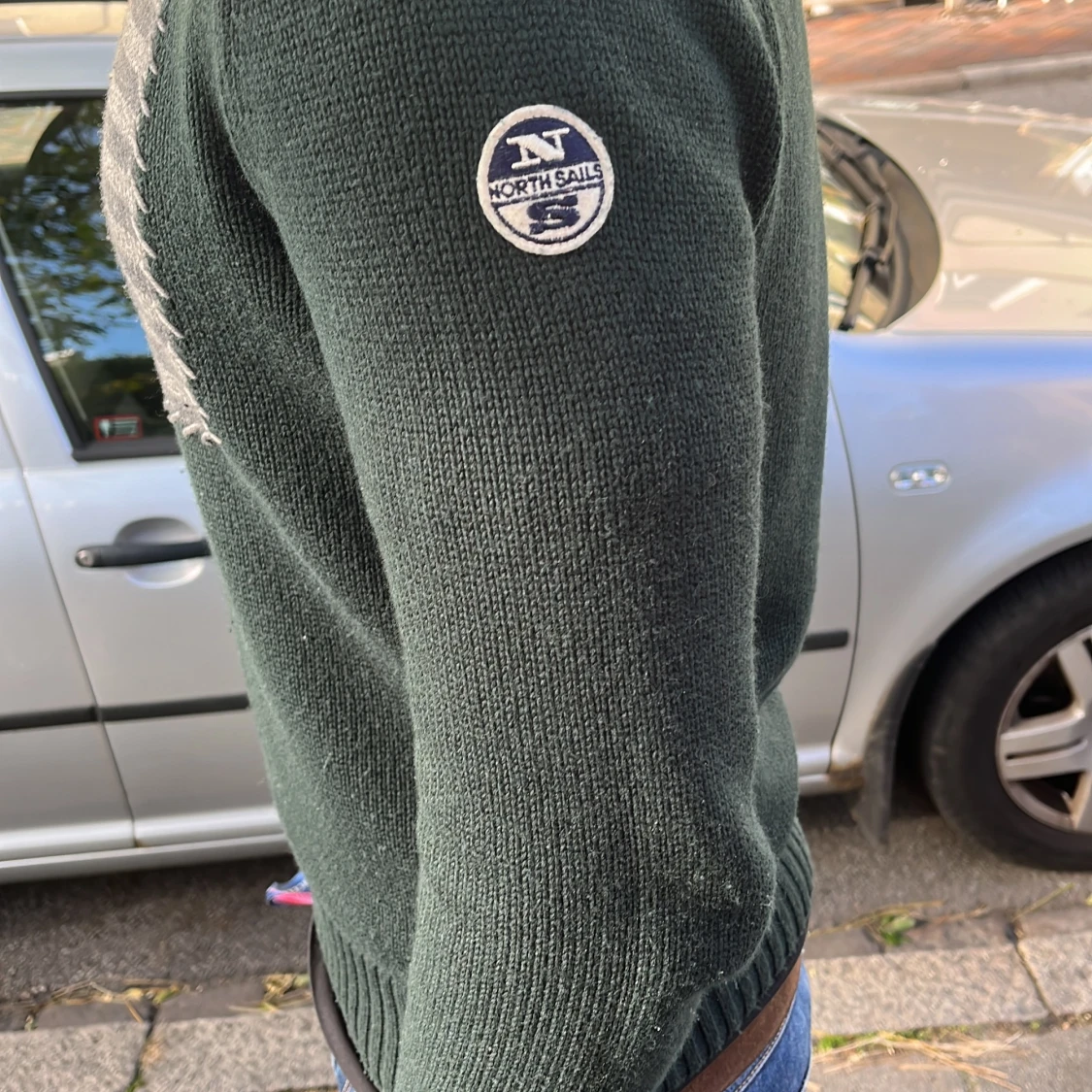 Mörkgrön stickad tröja North Sails - 2