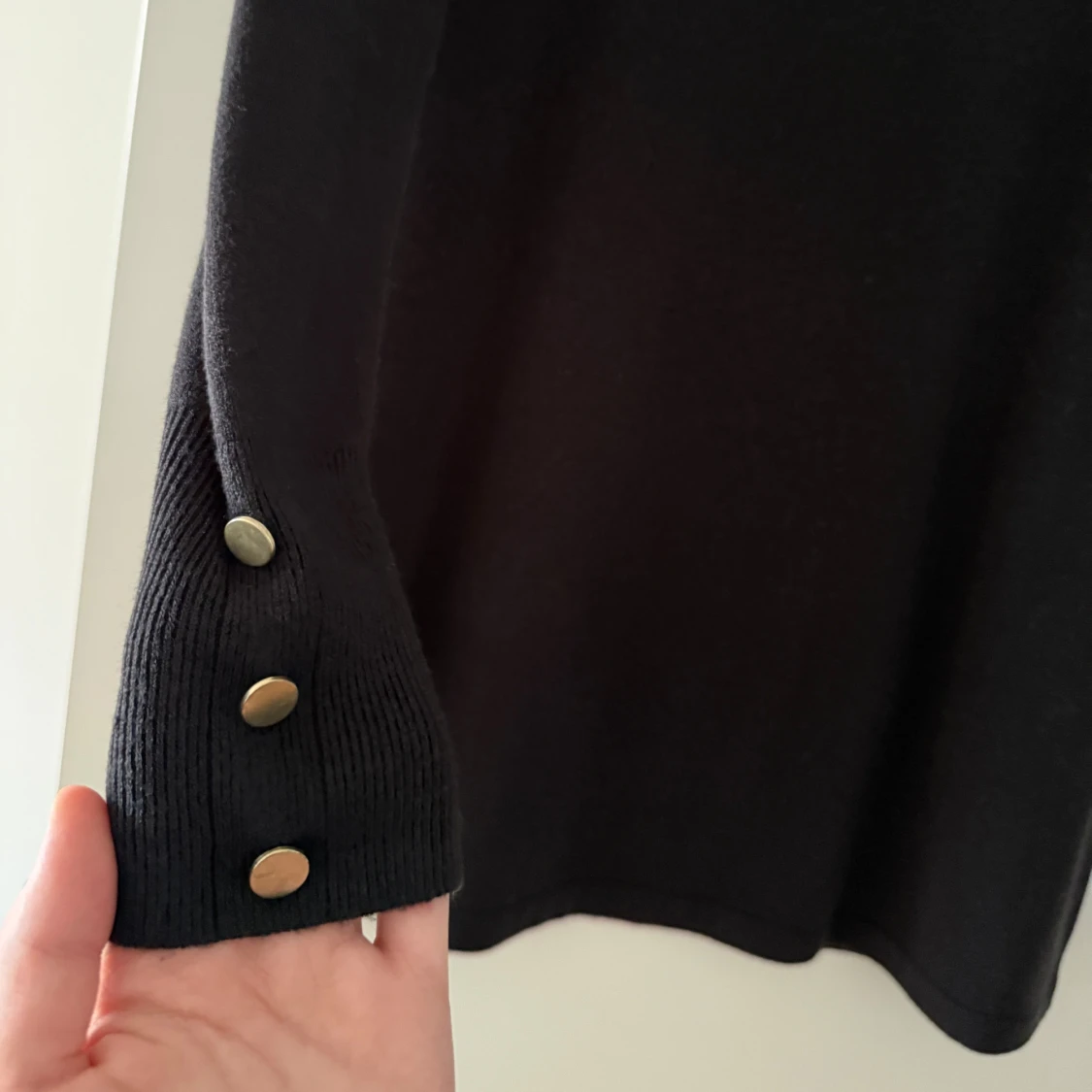 C&A svart stickad klänning, storlek S - 2