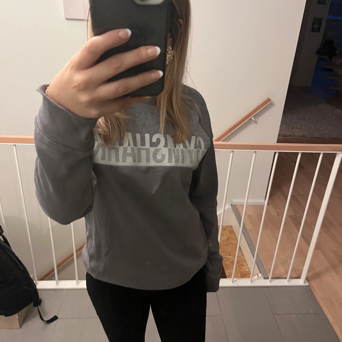 Grå Gymshark sweatshirt i bomull