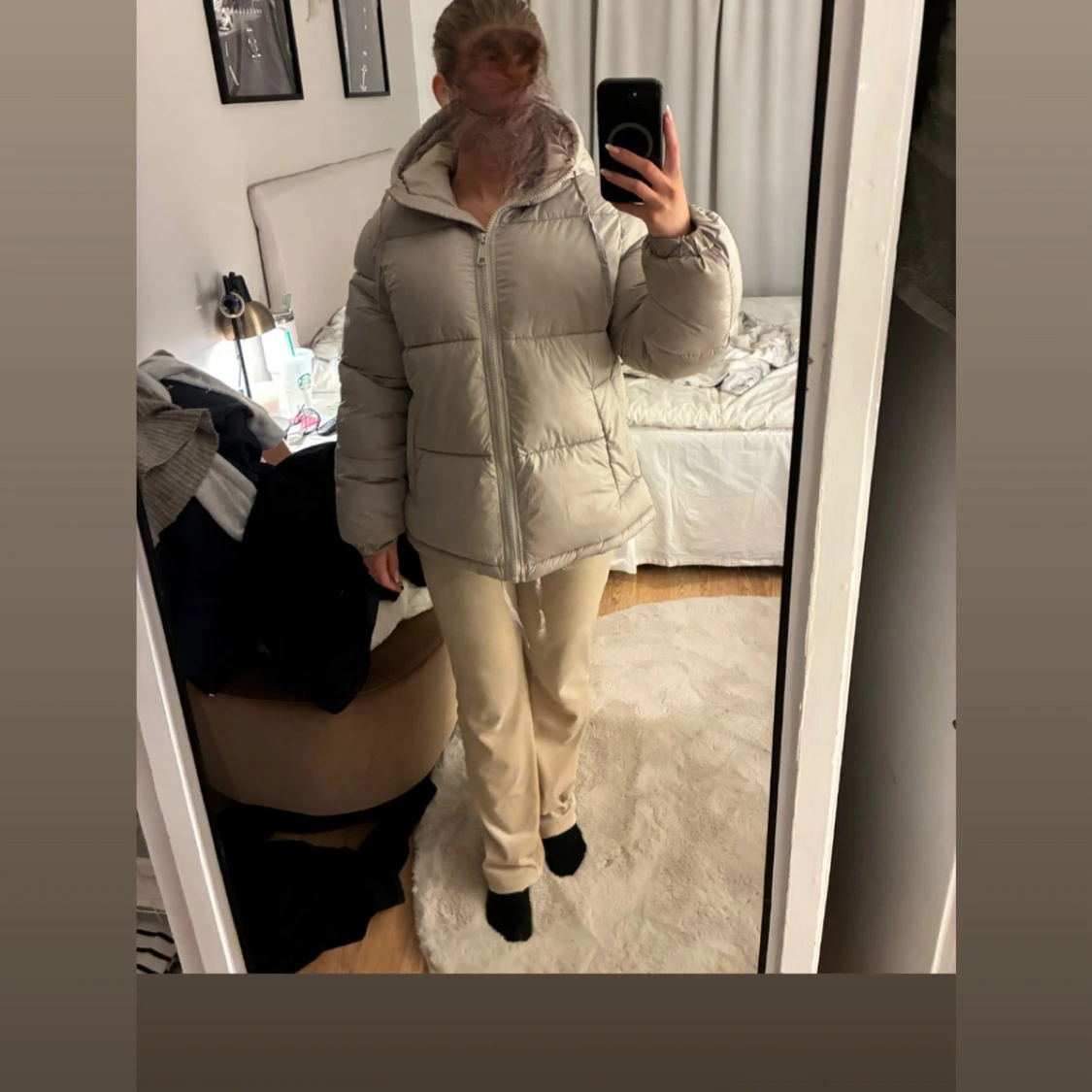 Beige pufferjacka från H&M XS - 1
