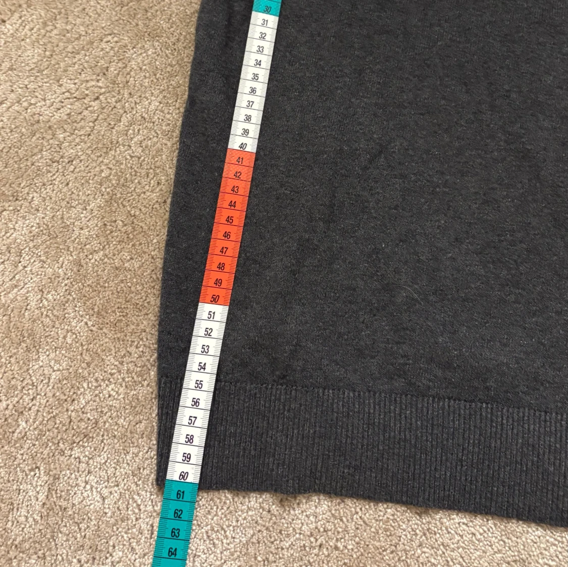 Mörkgrå halvzip tröja i ullblandning - 3