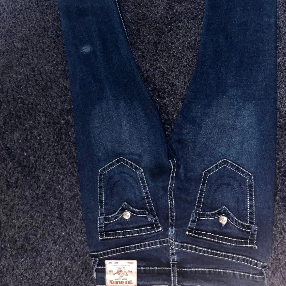 True Religion jeans i mörkblå denim - 1