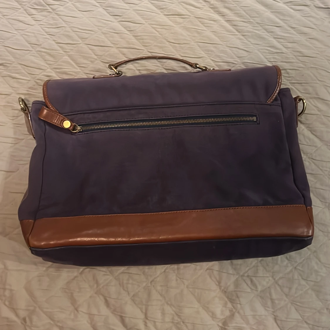 Blå/lila och brun vintage väska från Ted Baker - 2