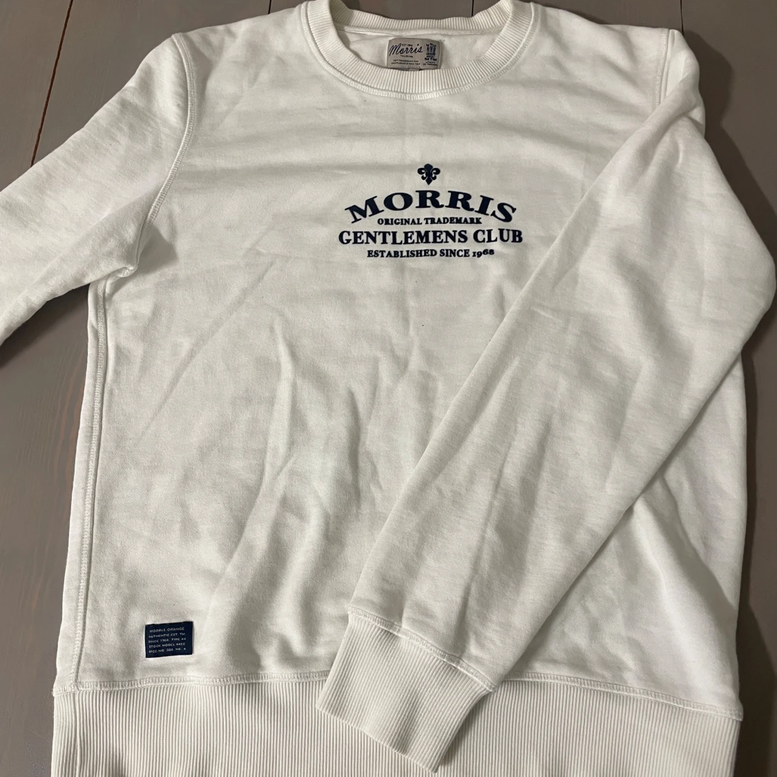 Morris sweatshirt i blått och vitt - 1