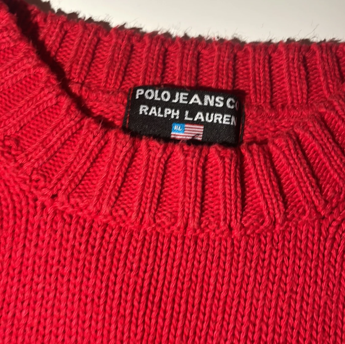 Röd stickad tröja Polo Jeans Co - 2