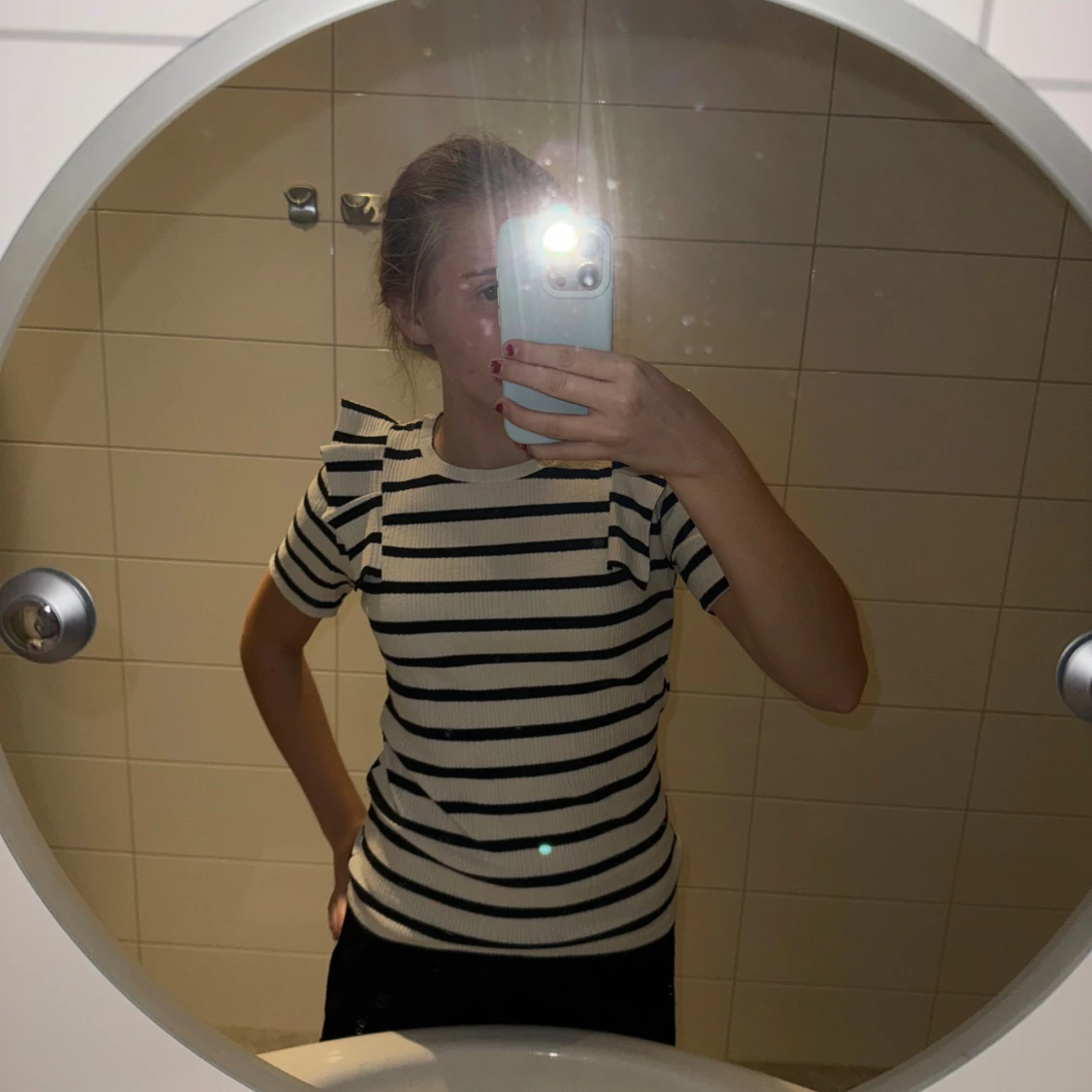 Randig topp med volang från Zara - 1