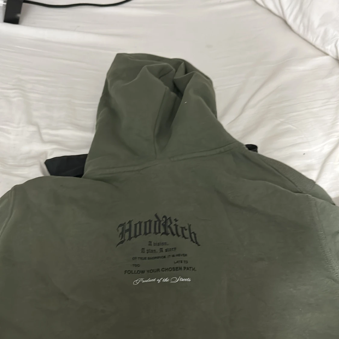 Olivgrön hoodie från Hoodrich XL - 1