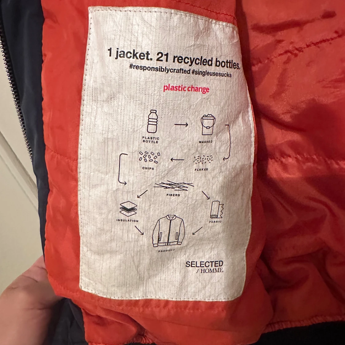 Mörkblå bomberjacka från Selected Homme - 2