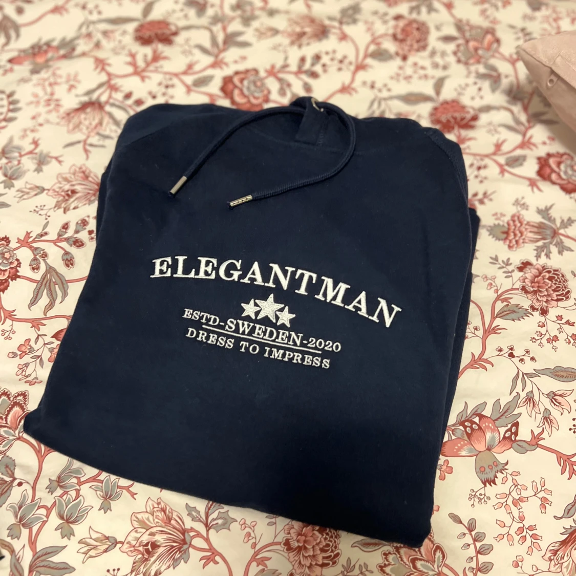 Mörkblå hoodie Elegantman S - 3