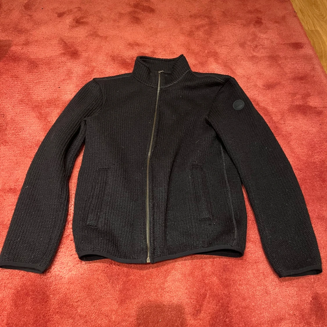 Svart stickad colmar cardigan