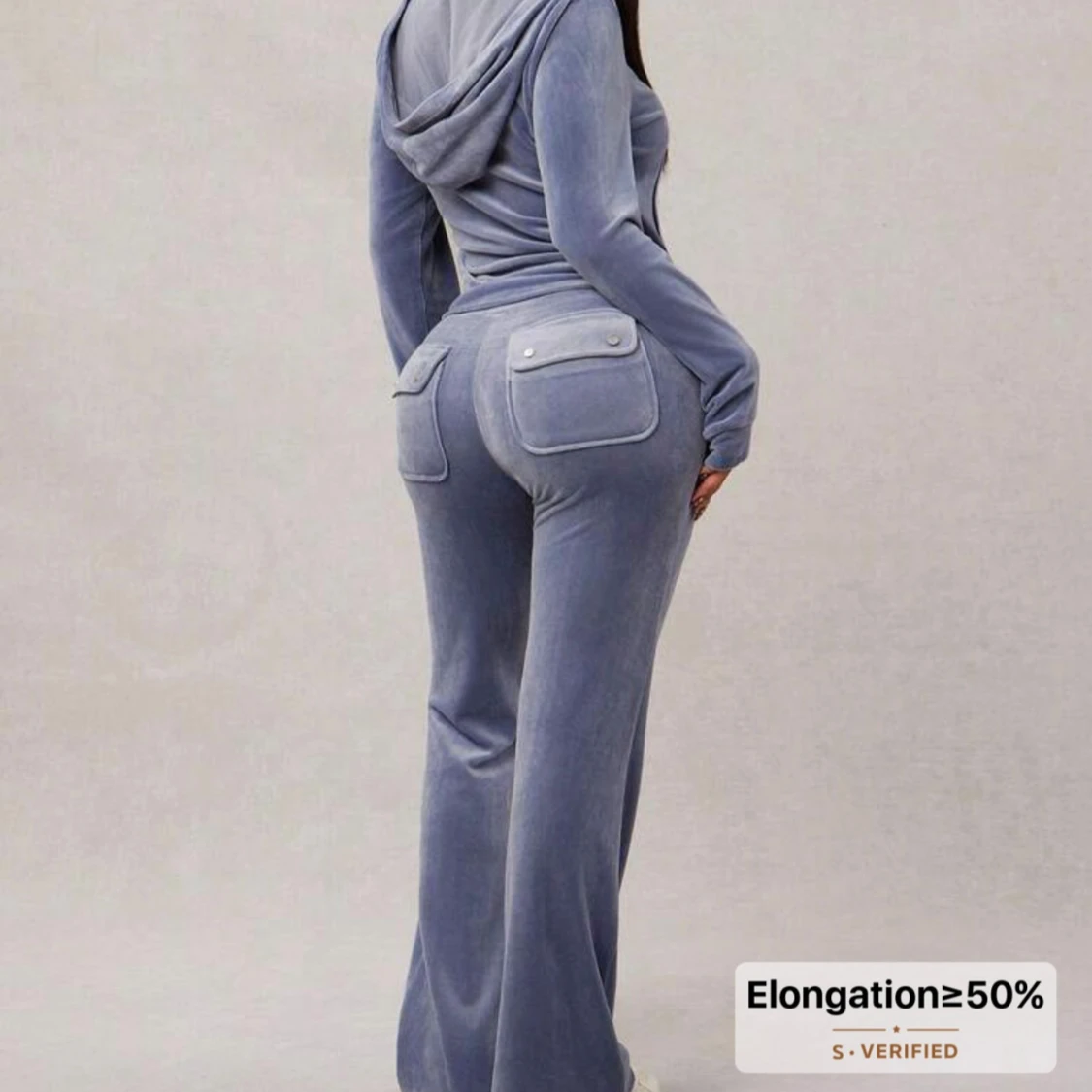 Blå mjukisbyxor med fickor