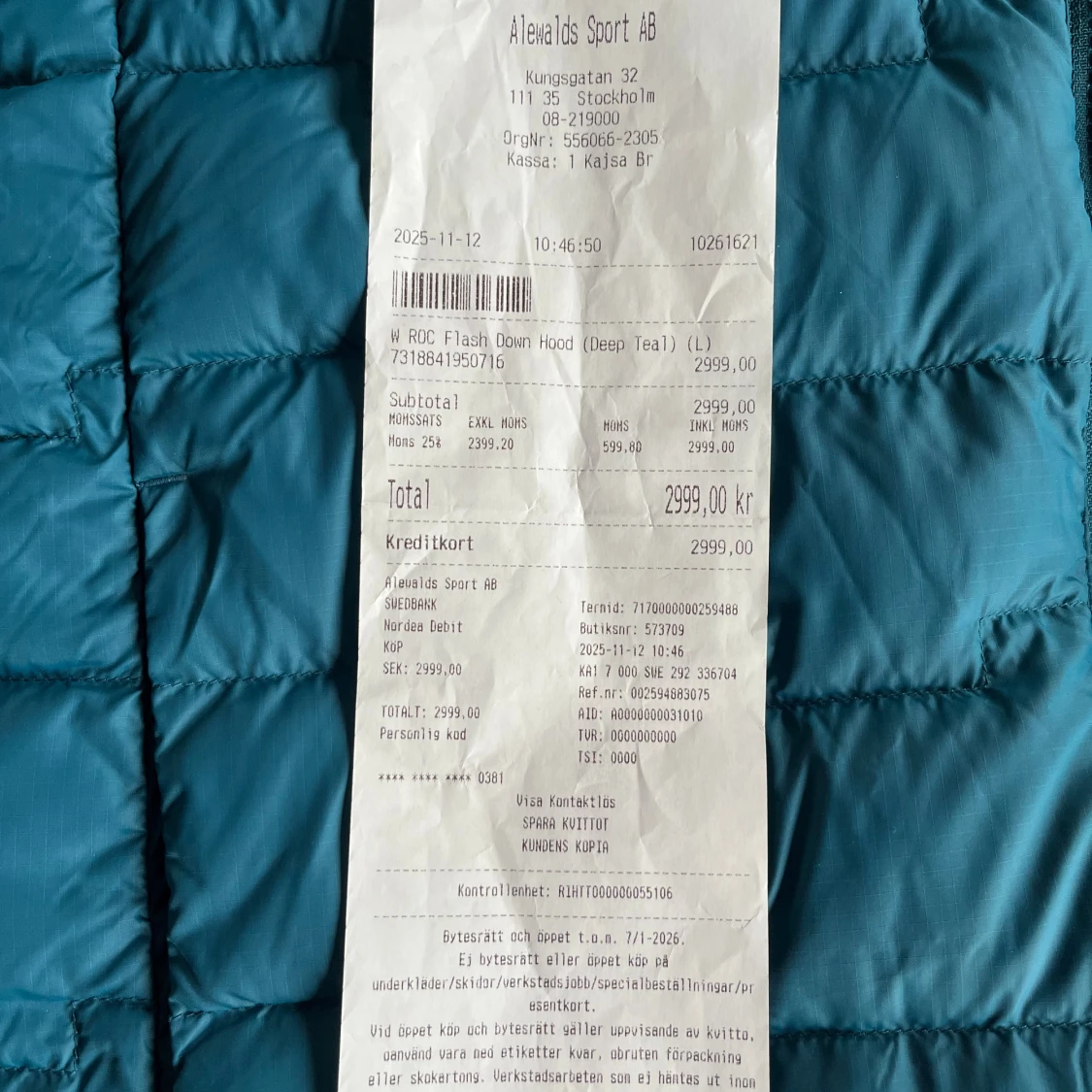 Blå dunjacka Haglöfs W ROC Flash - 1