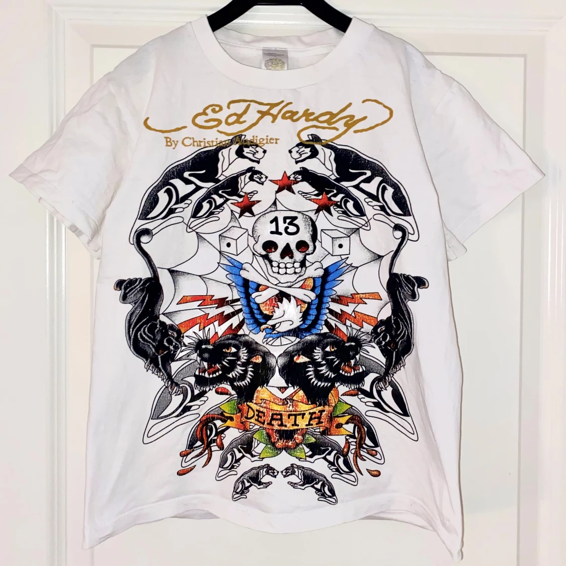 Ed Hardy vit t-shirt