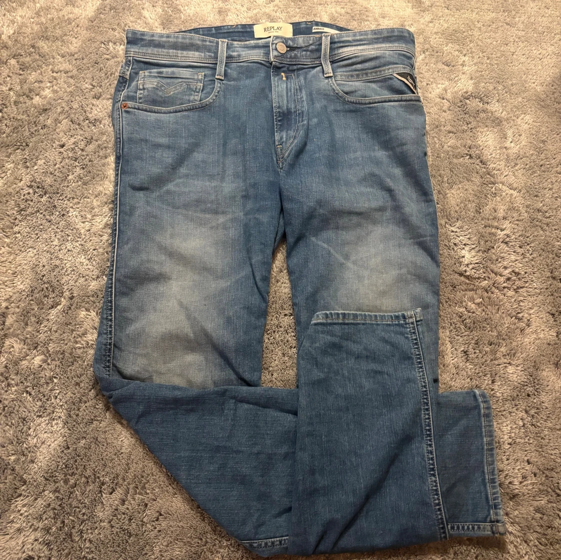 Replay Anbass Slim Fit Jeans Blå - 1