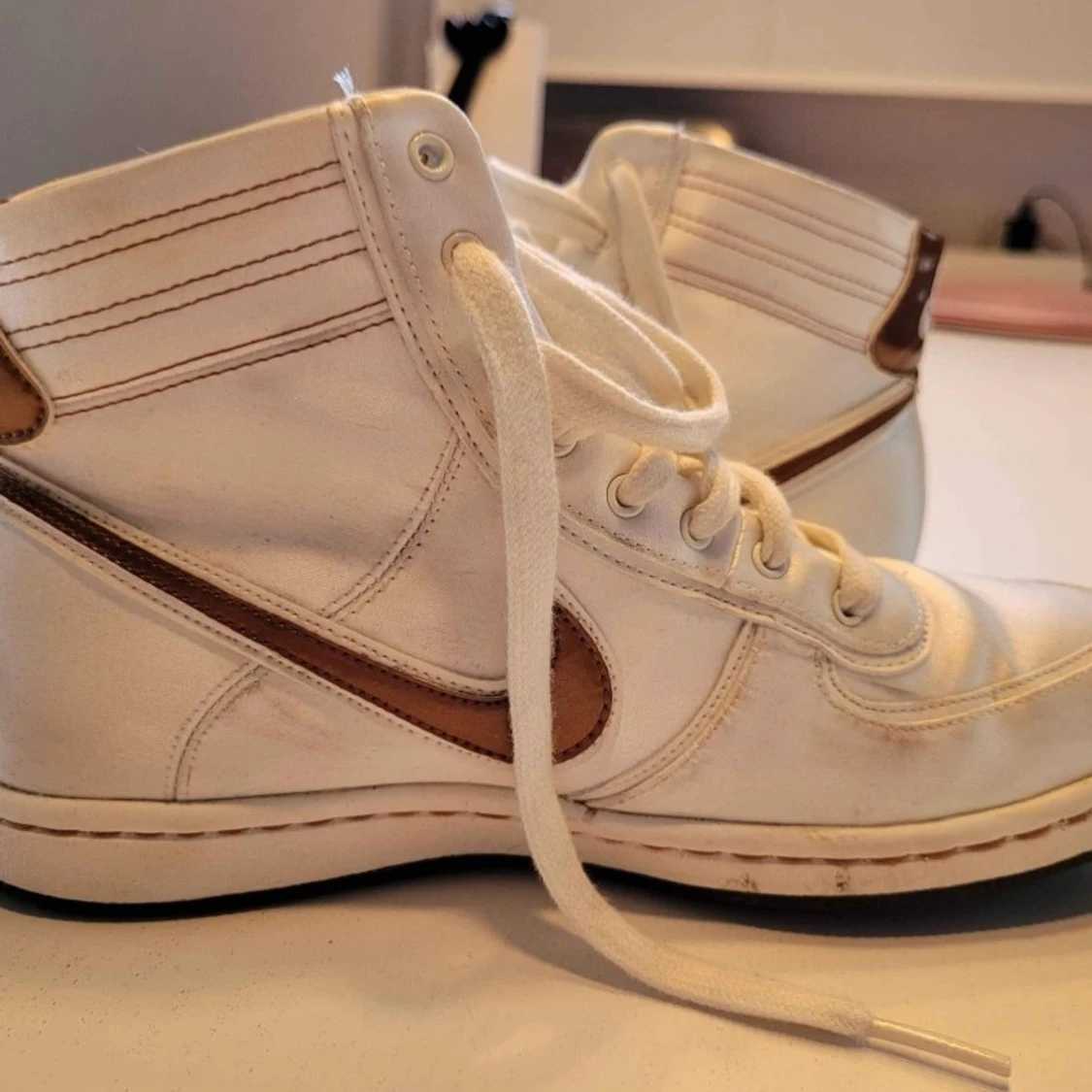 Nike Air Force 1 High vit/brun - 2