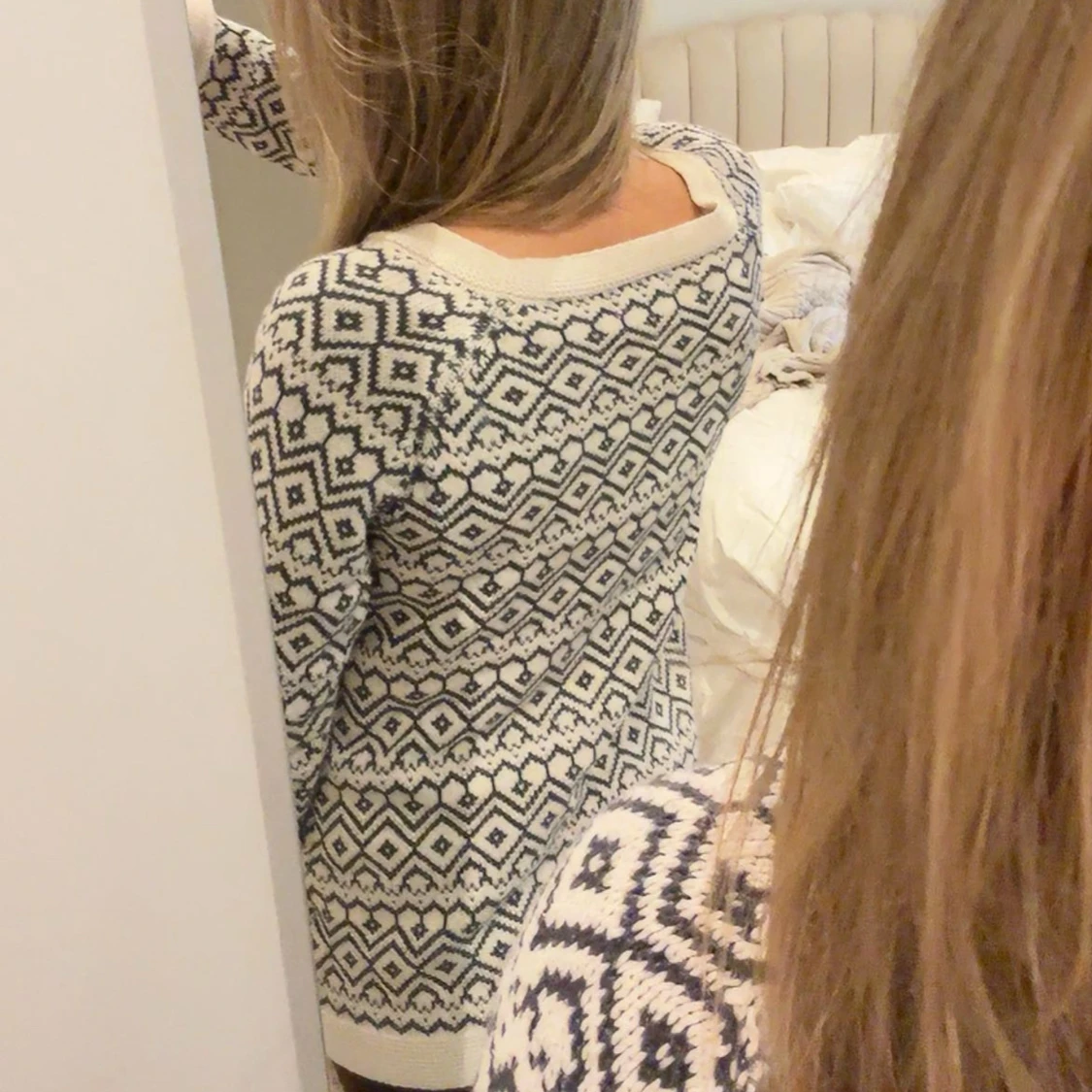 Mönstrad kofta från Rabalder i stickad ull - 2