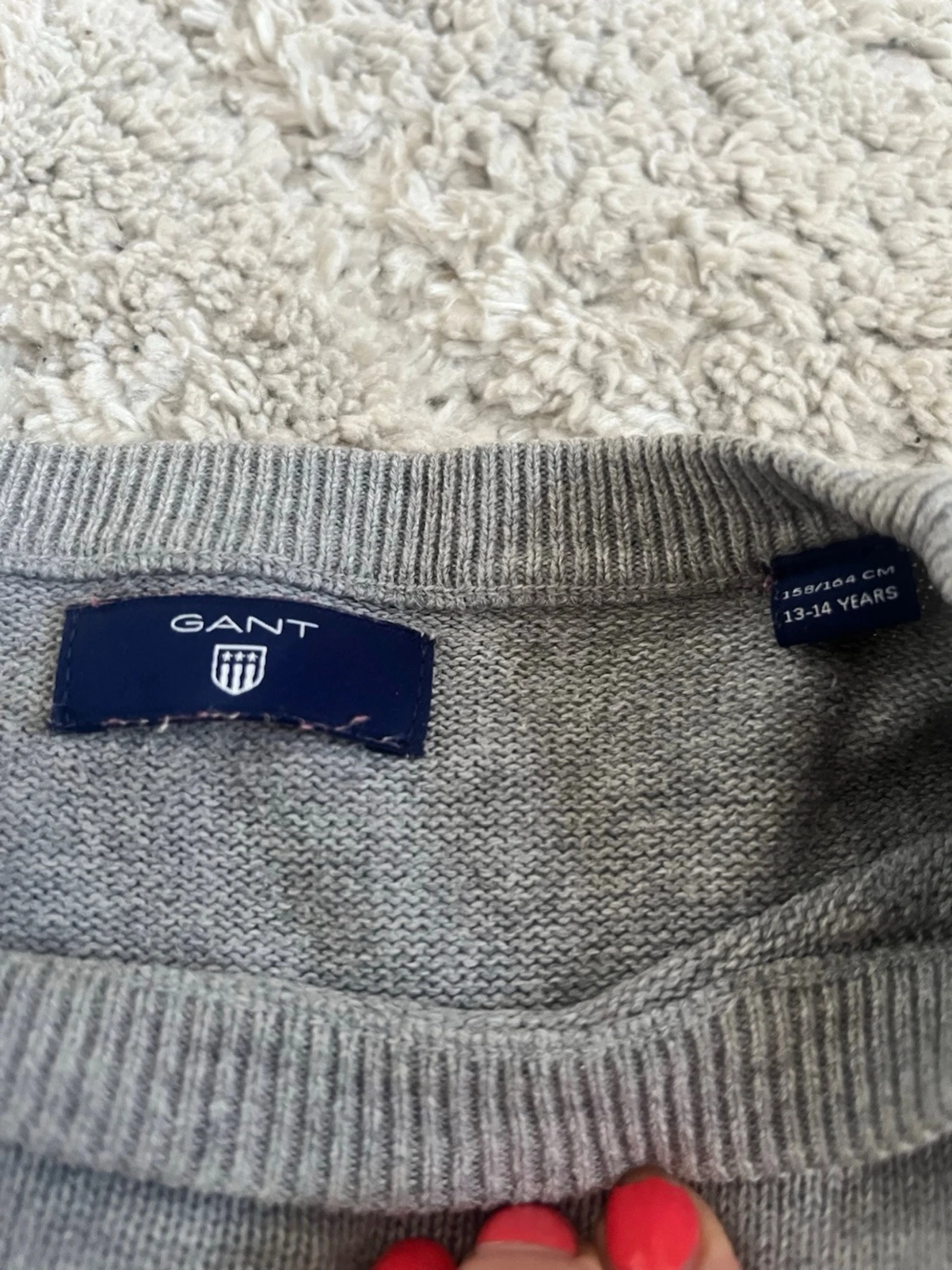 Grå stickad tröja från GANT - 2