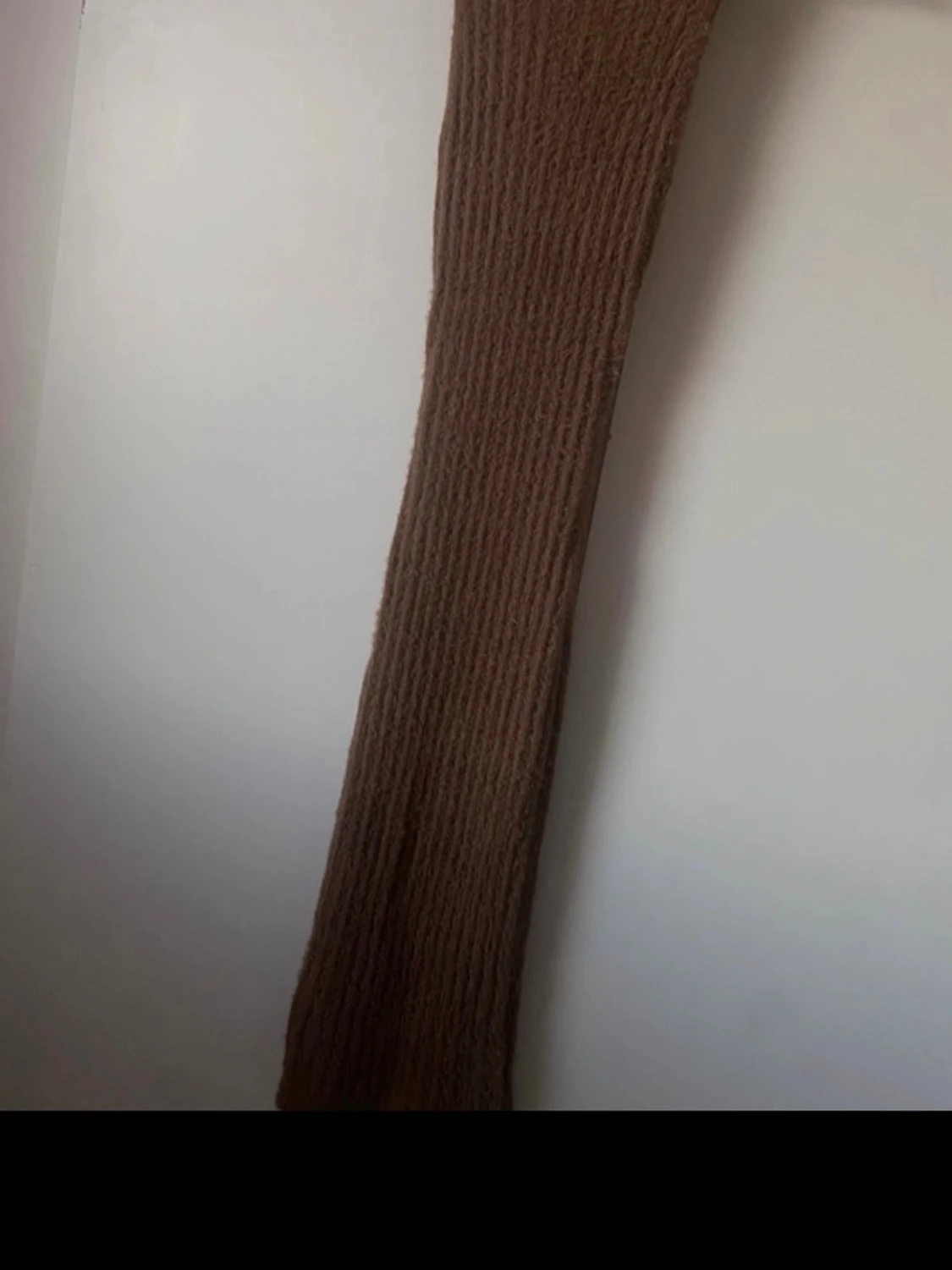 Brun stickad långklänning - 2