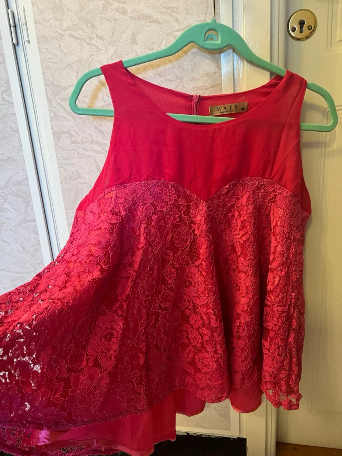 Rosa spetsblus från MATA storlek XXL - 6