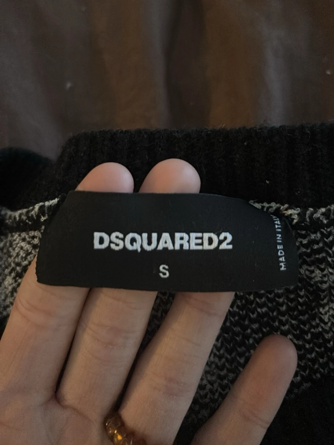 Svartvit stickad tröja Dsquared2 S - 3