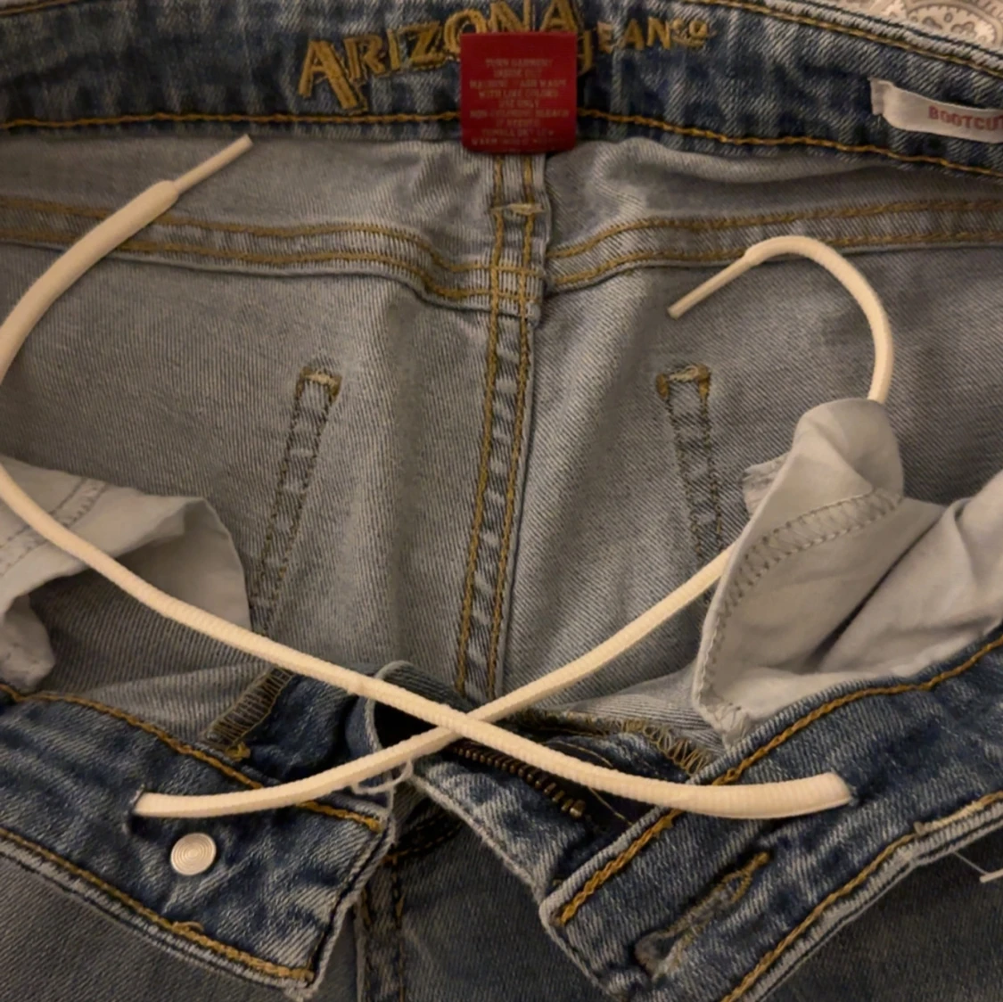 Ljusblå lågmidjade bootcut jeans - 3