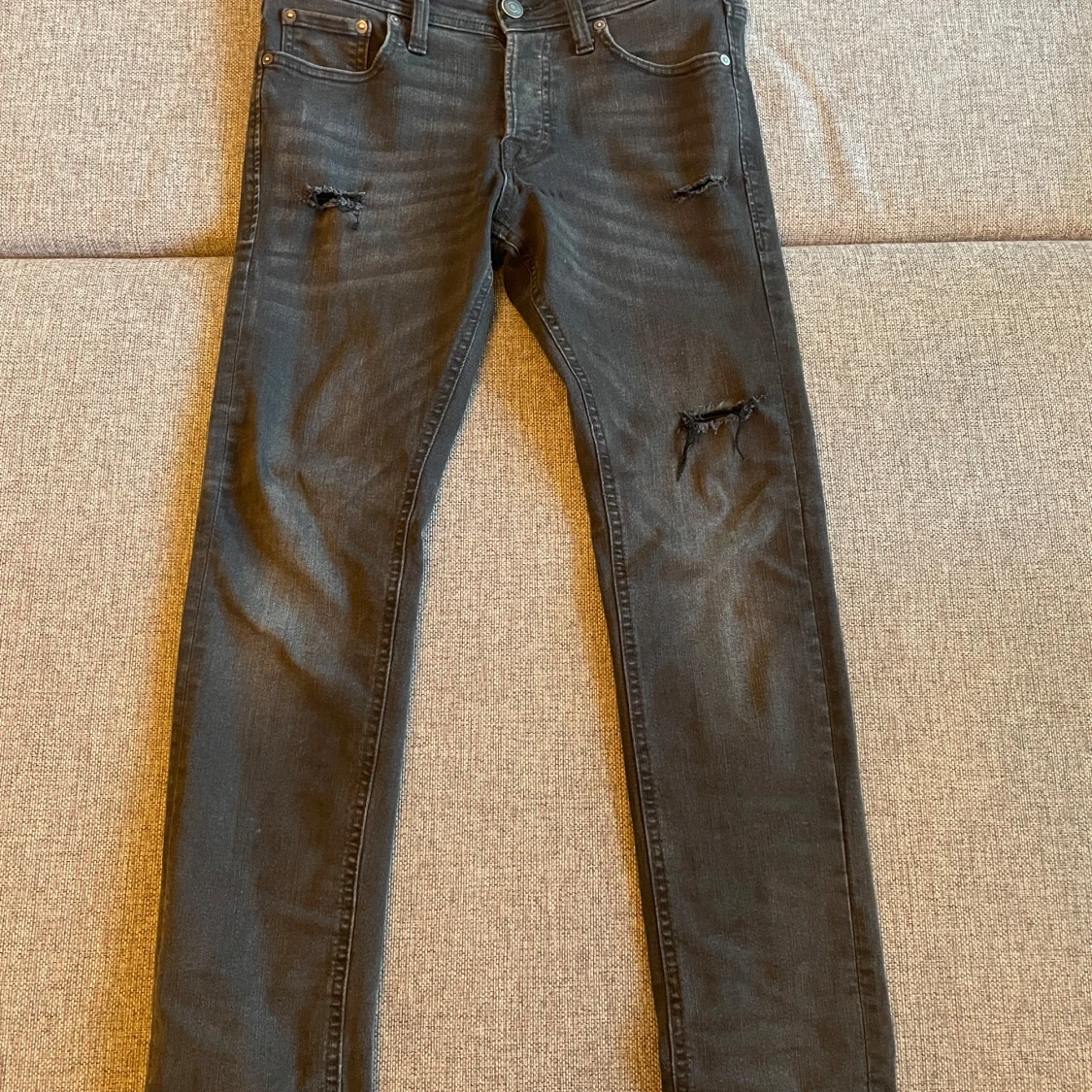 Svarta slim fit jeans Jack & Jones