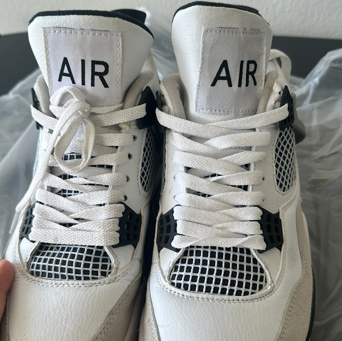 Nike Air Jordan 4 vit/svart/grå - 4