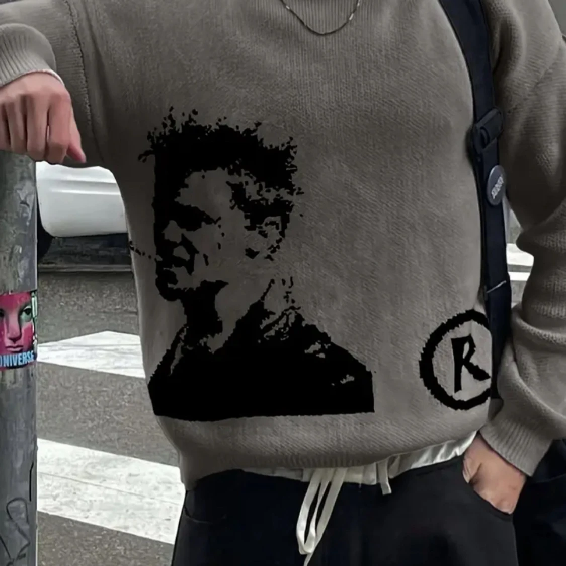 Grå Tyler durden tröja  - 1