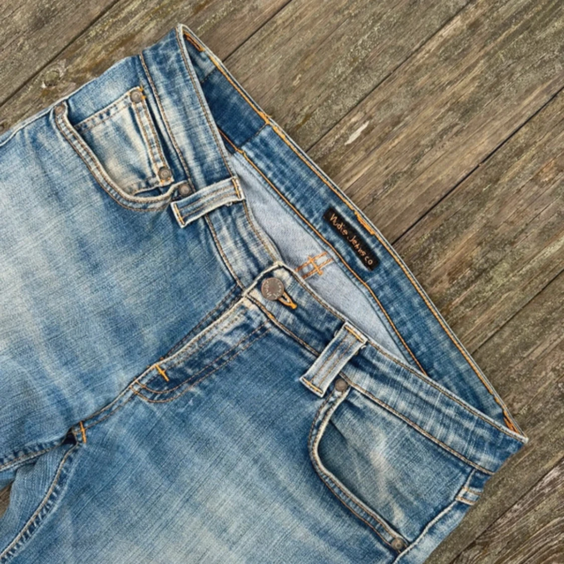 Blå bootcut jeans från Nudie Jeans - 2