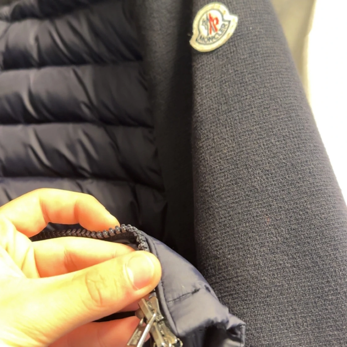 Mörkblå Moncler cardigan jacka - 2