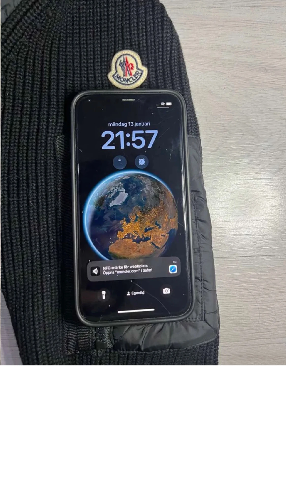 Svart Moncler cardigan med huva - 2