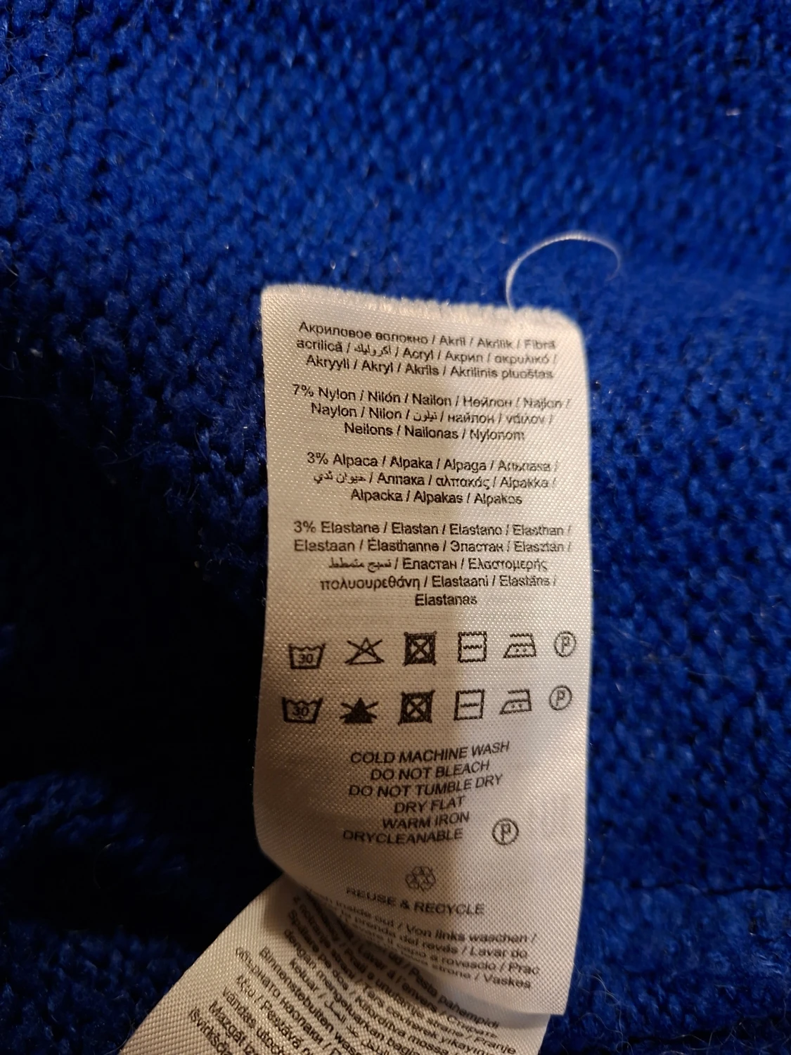 Blå stickad tröja Jacqueline de Yong - 4