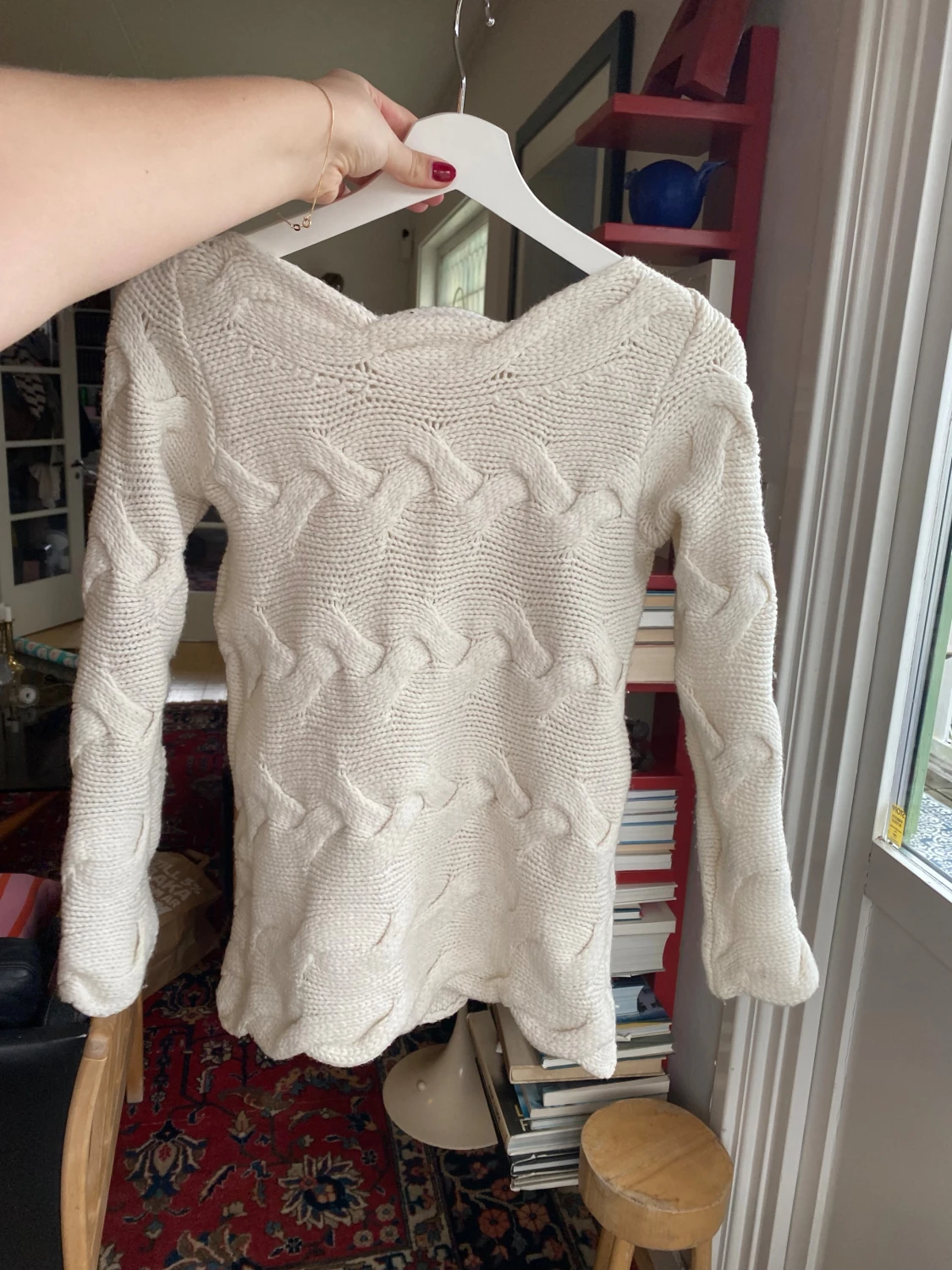 Vit stickad tröja från Esprit🥳 - 1
