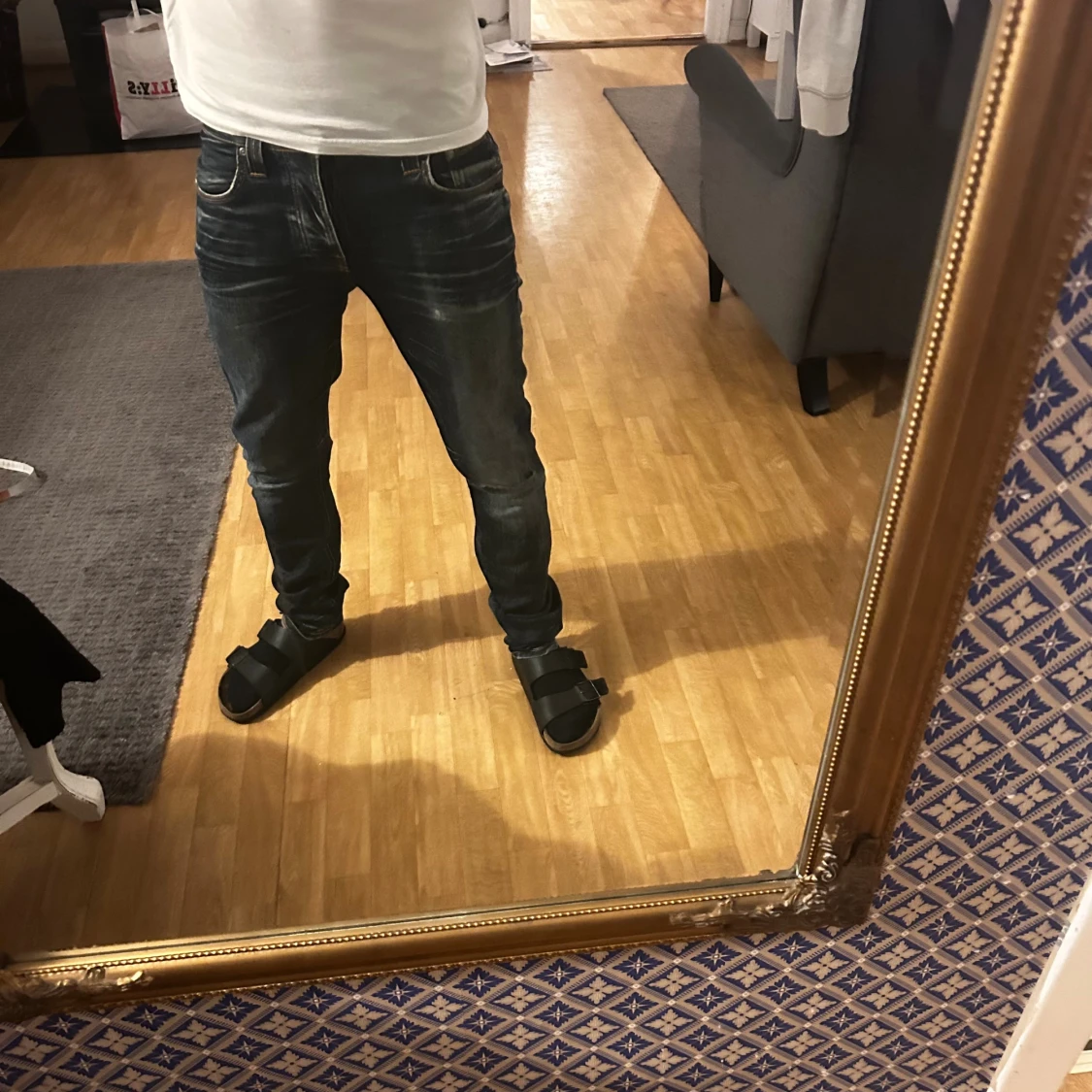 Mörkblåa Nudie Grim Tim Jeans - 4