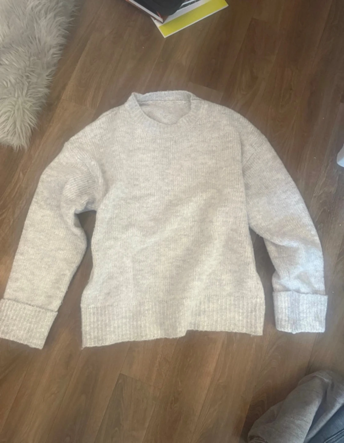 Grå stickad tröja Str XS - 1