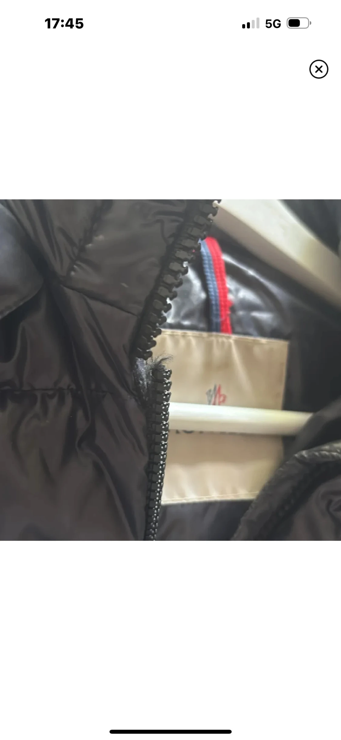 Mörkblå Moncler pufferjacka med huva - 4