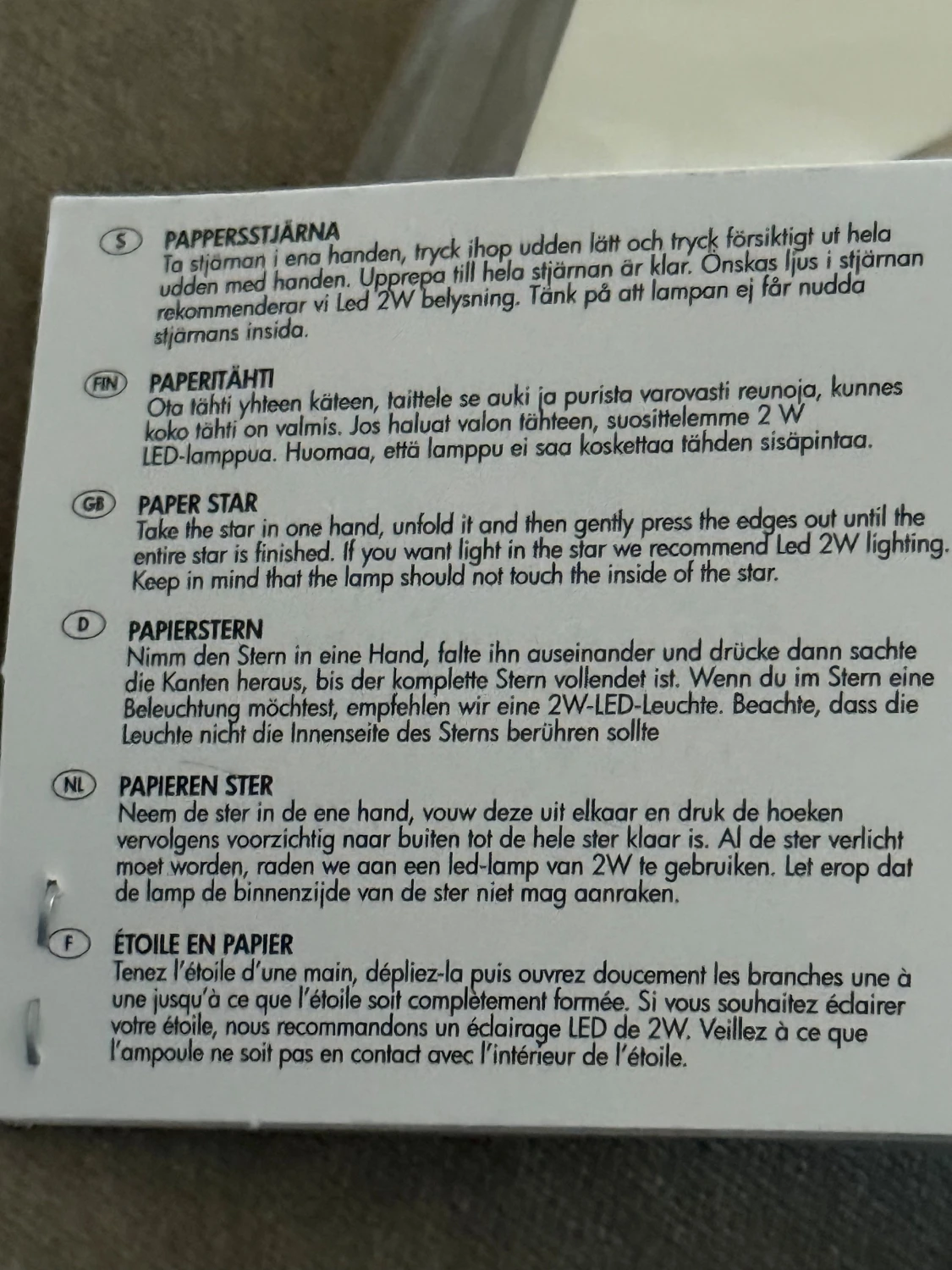 Point Paper Star 60 cm - 1