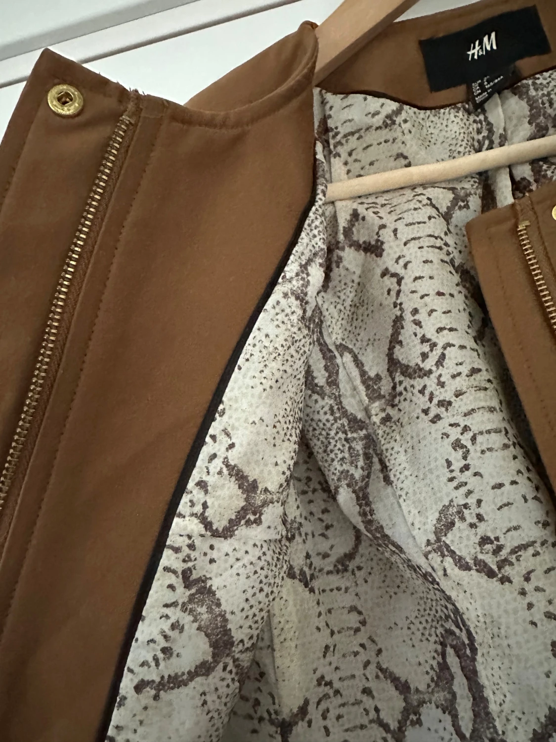 Brun kavajjacka från H&M med dragkedja - 3