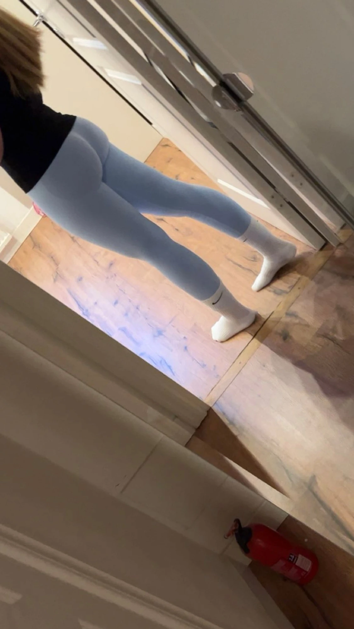 Ljusblå leggings med tight passform helt nya - 4