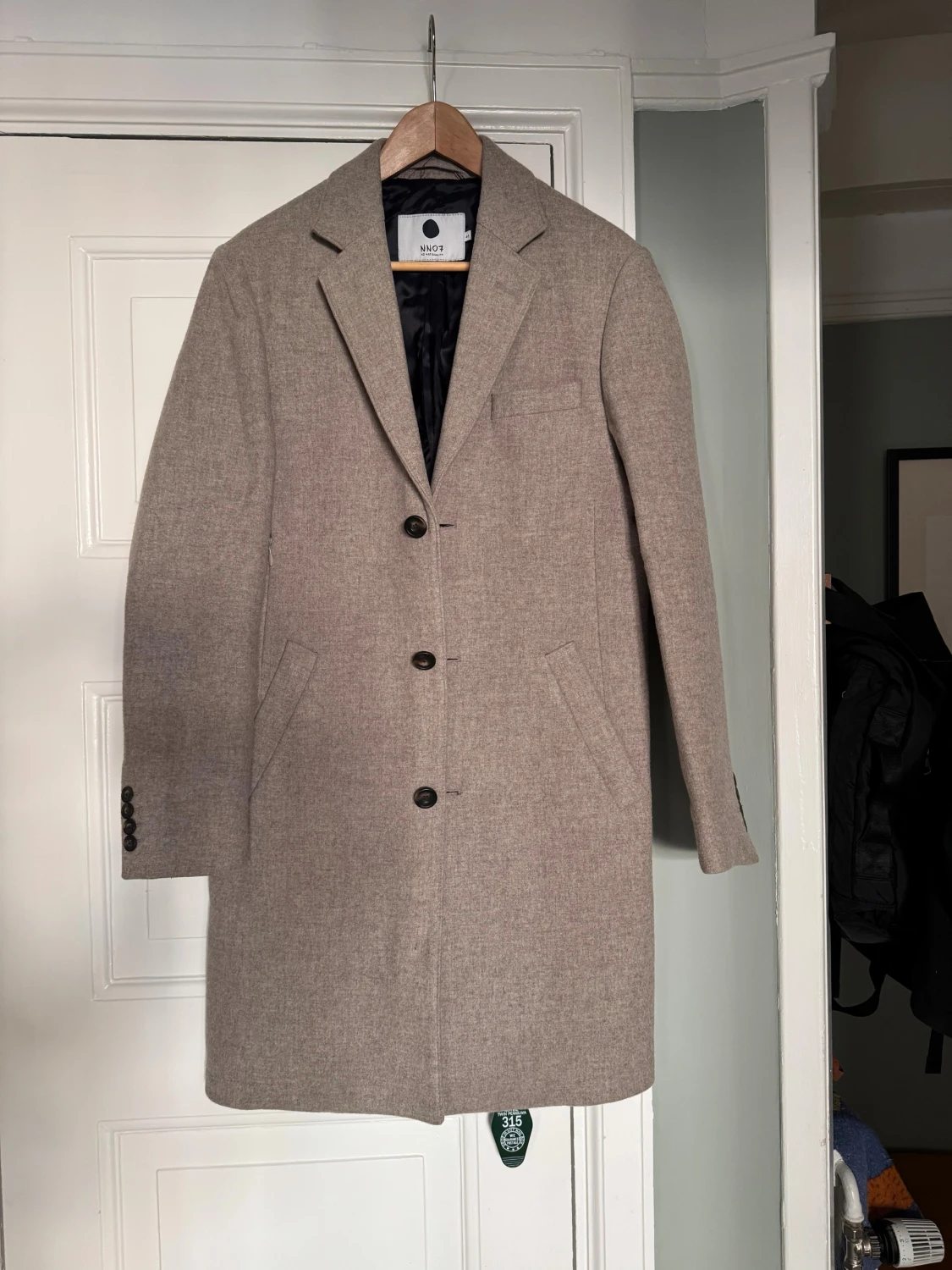 Beige ullrock från NN07, strl 46