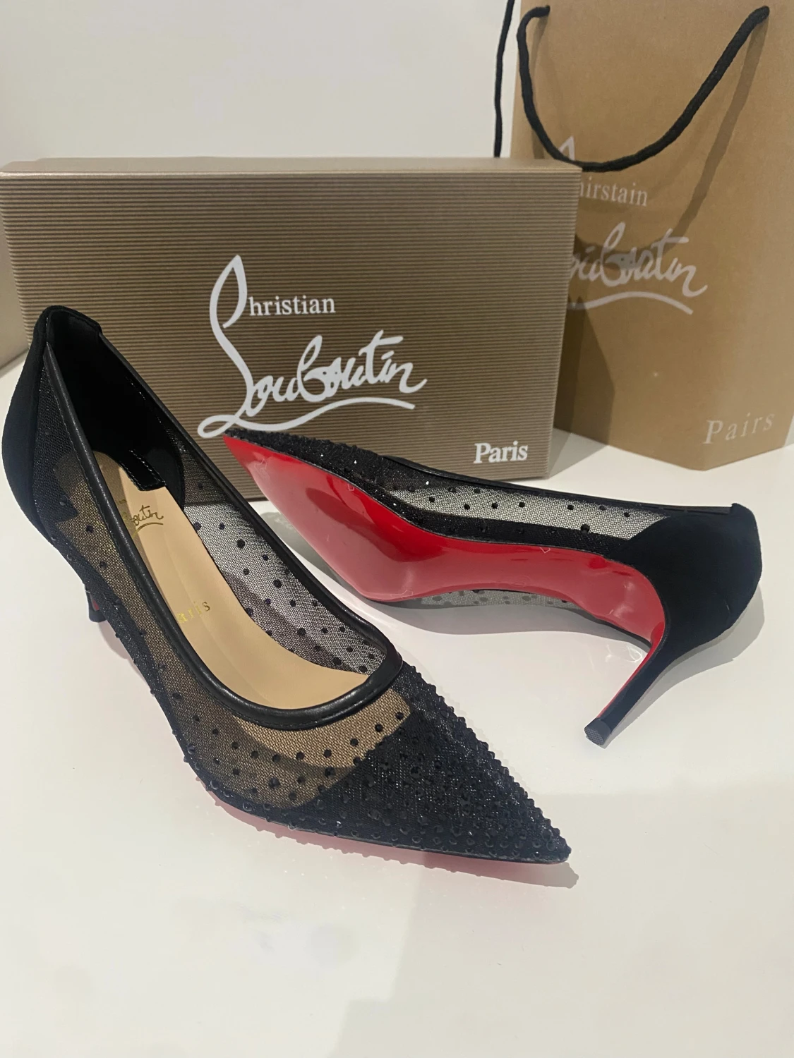 Christian Louboutin svarta pumps, strl 39 - 1