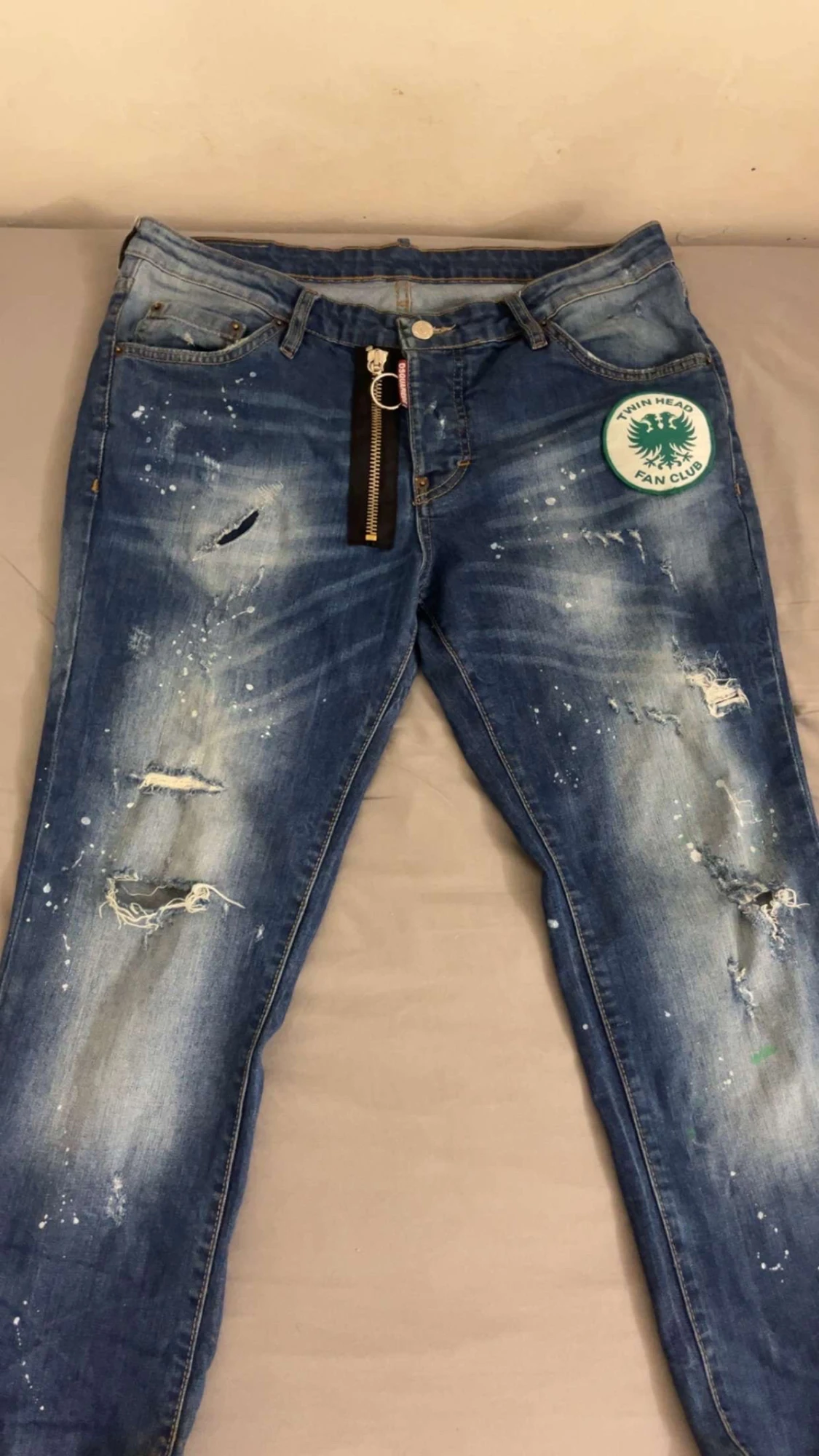 Dsquared2 blå slim jeans med patch - 3