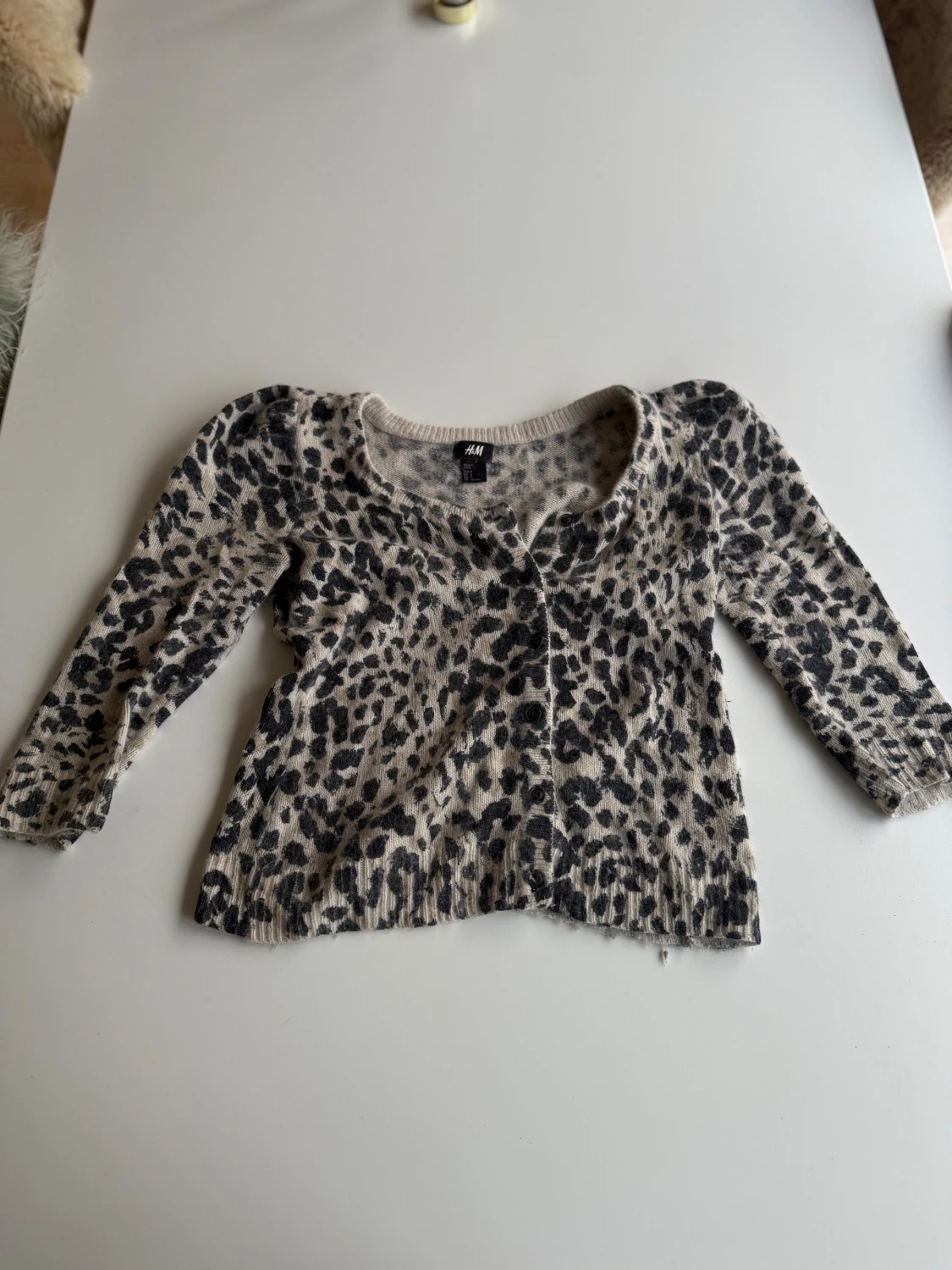 Leopardmönstrad croppad blus från H&M - 2