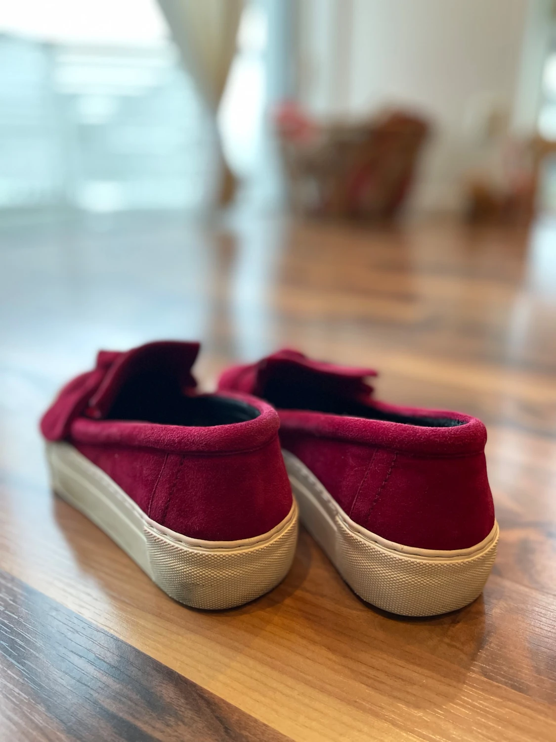 Röda rosett skor - 1