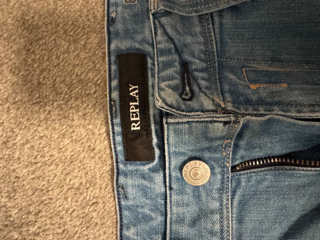 Replay ljusblå jeans med raka ben - 2