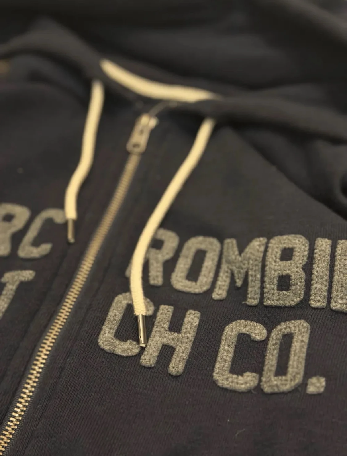 Mörkblå hoodie Abercrombie & Fitch - 1