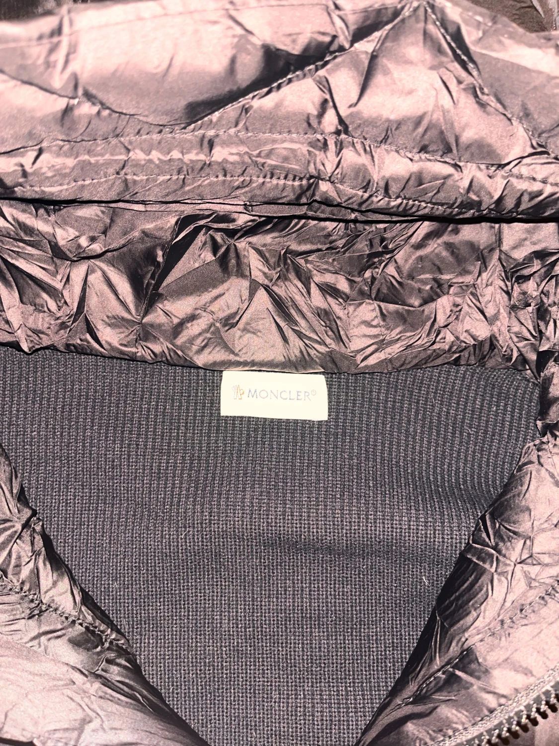 Svart Moncler pufferjacka med huva - 3