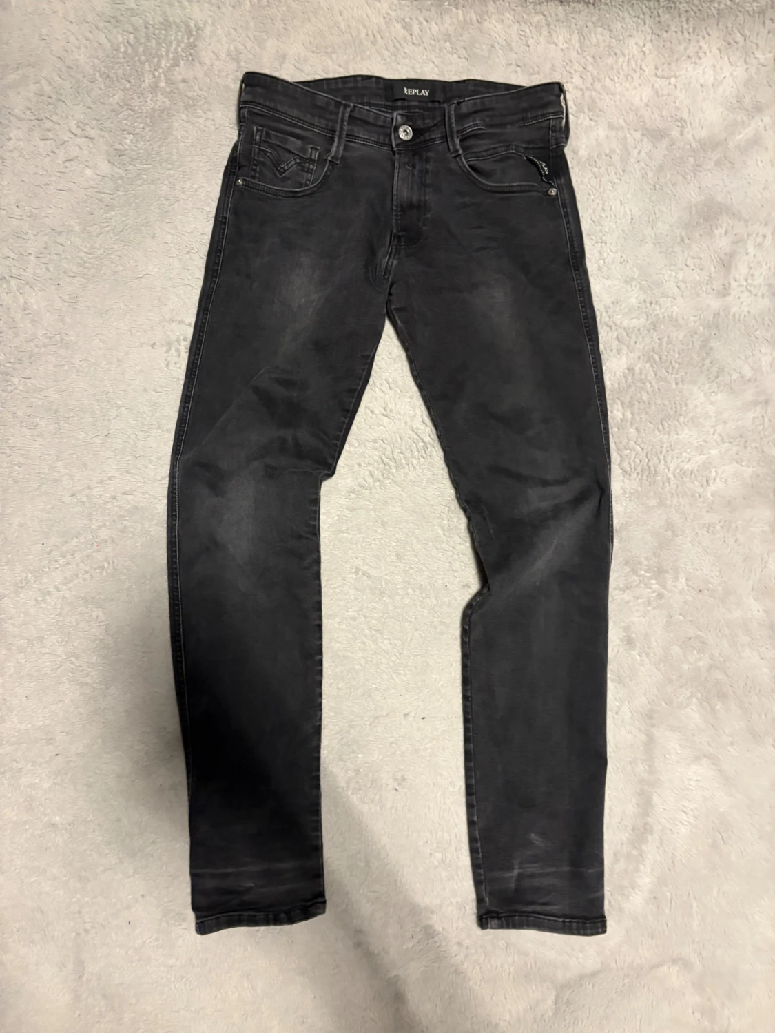 Replay Anbass svarta jeans