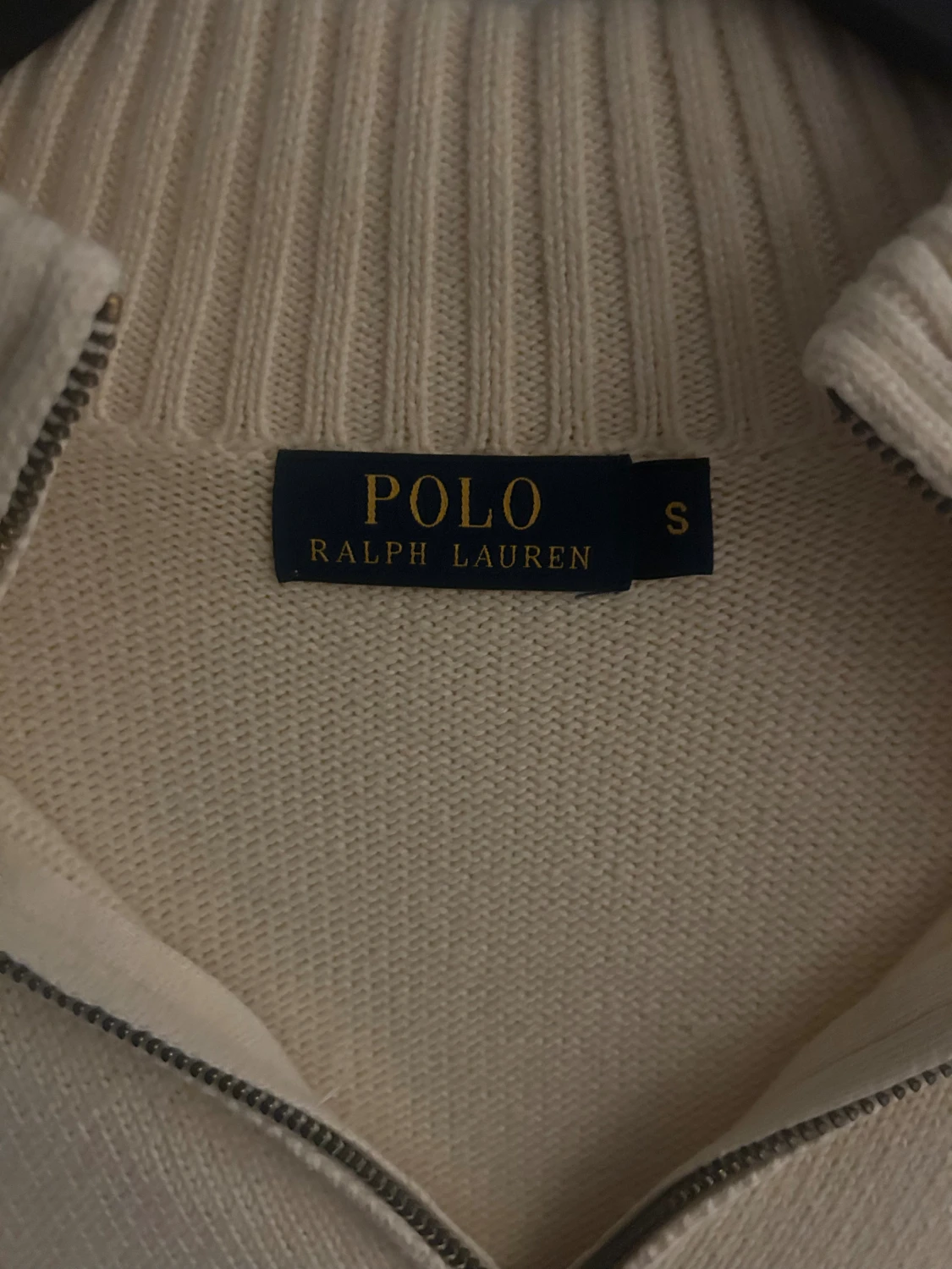 Beige stickad half zip från Polo Ralph Lauren - 2