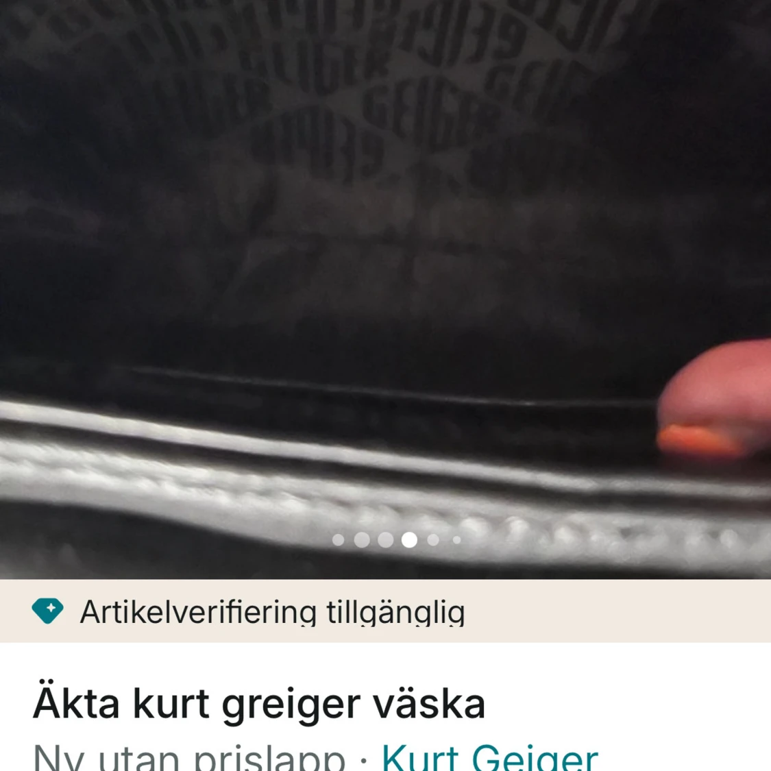 Svart quiltad axelväska Kurt Geiger - 3